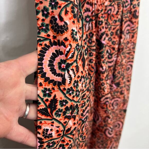 A.L.C. Lilah Floral Midi Dress in Coral Multi Size 8 - Picture 8 of 16